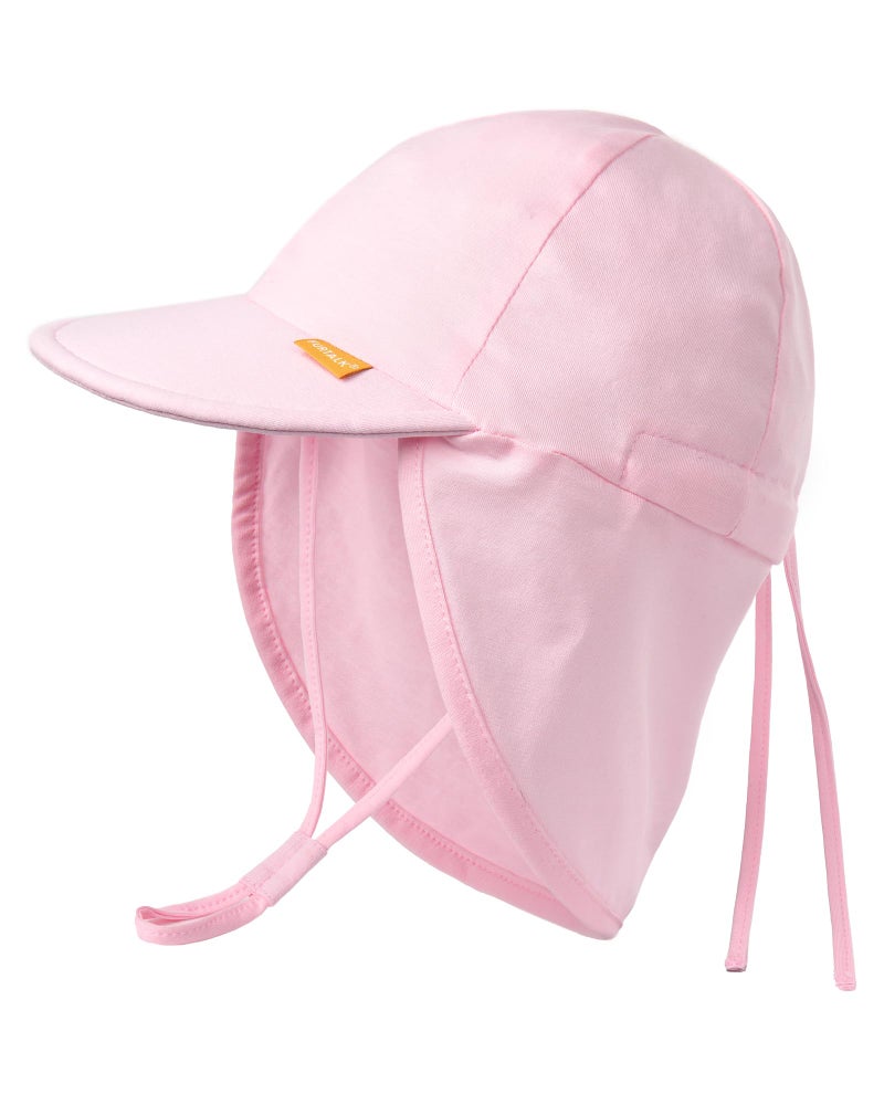 FURTALK Baby Sun Hat UPF 50+ UV Ray Sun Protection Cotton Toddler Hats for Boys Girls Rose Pink - Image 1